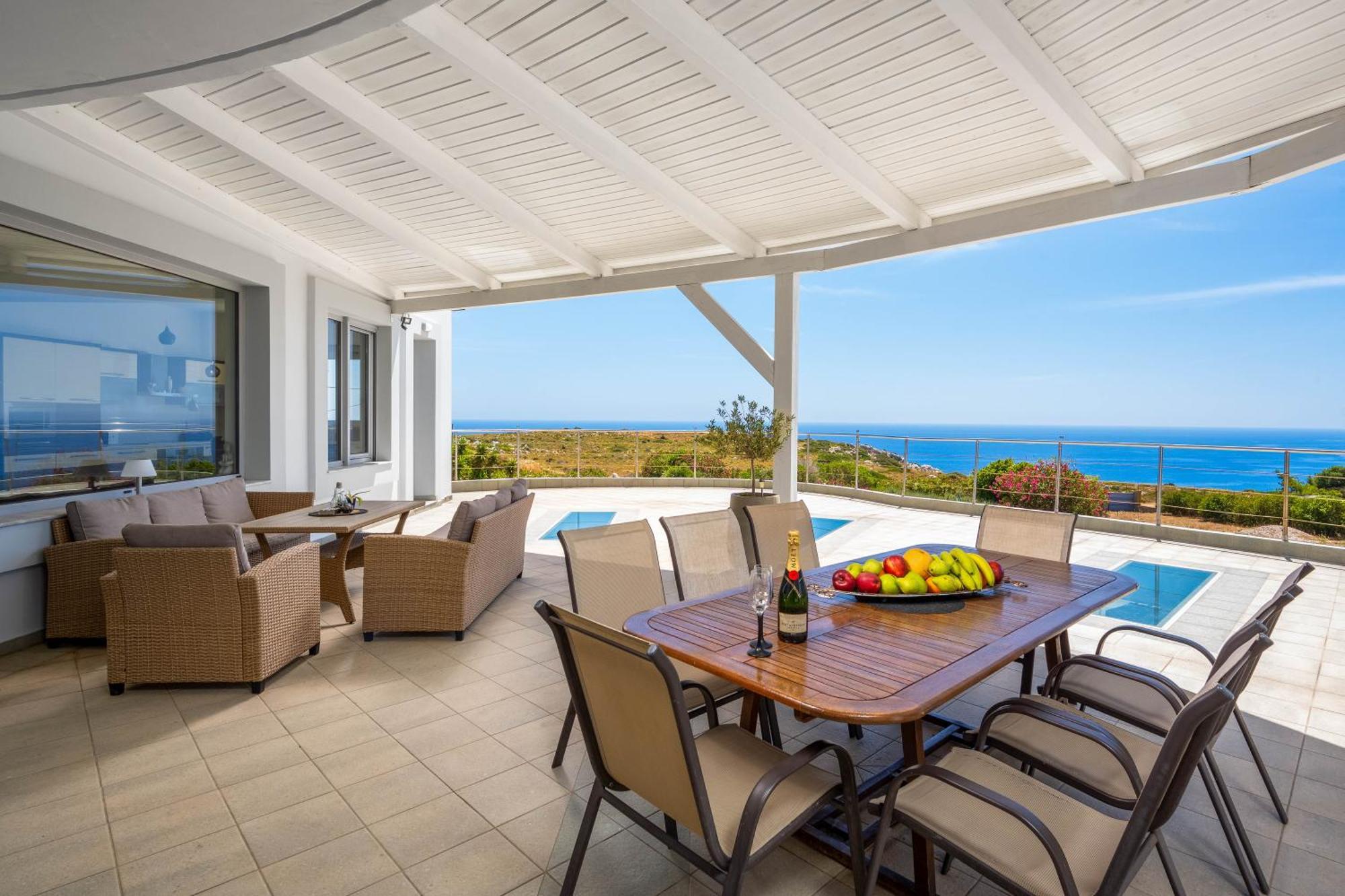 Villa Zafira - Seaview Manor With Heated Pool Kallithéa المظهر الخارجي الصورة